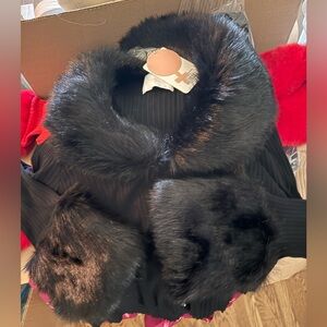 Selkie Black caviar ice skate cardigan Women's Cardigan